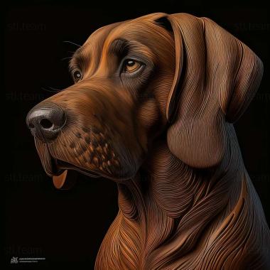 3D model Bavarian Mountain Hound dog (STL)